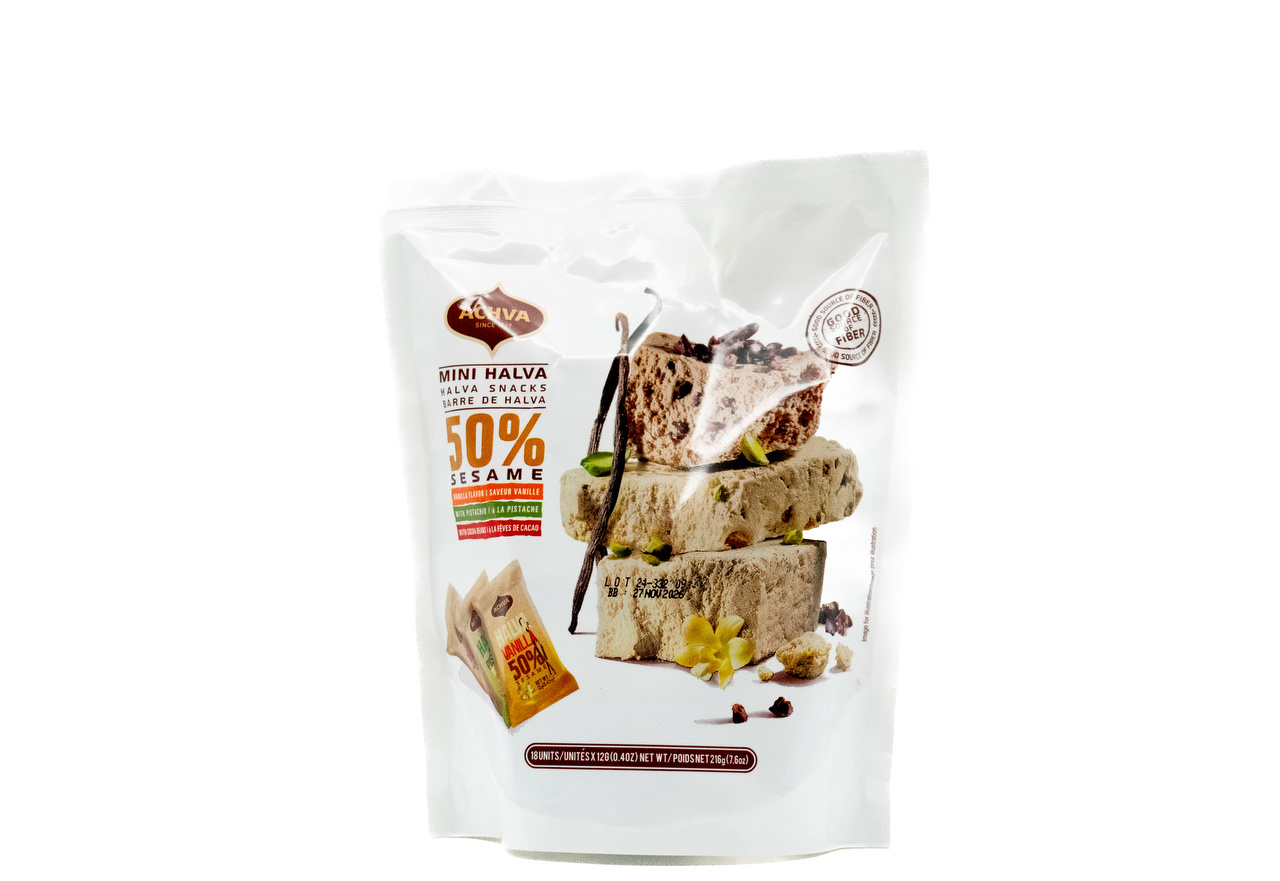 Halva mit Vanil , Pistazien, mit Kakao Geschmack18X12g